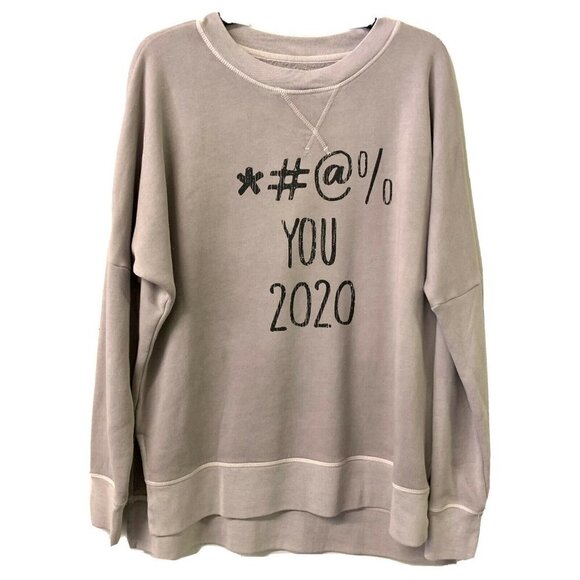 True Craft Gray Graphic Pullover Sweatshirt Long Sleeve Blouse - Picture 1 of 4